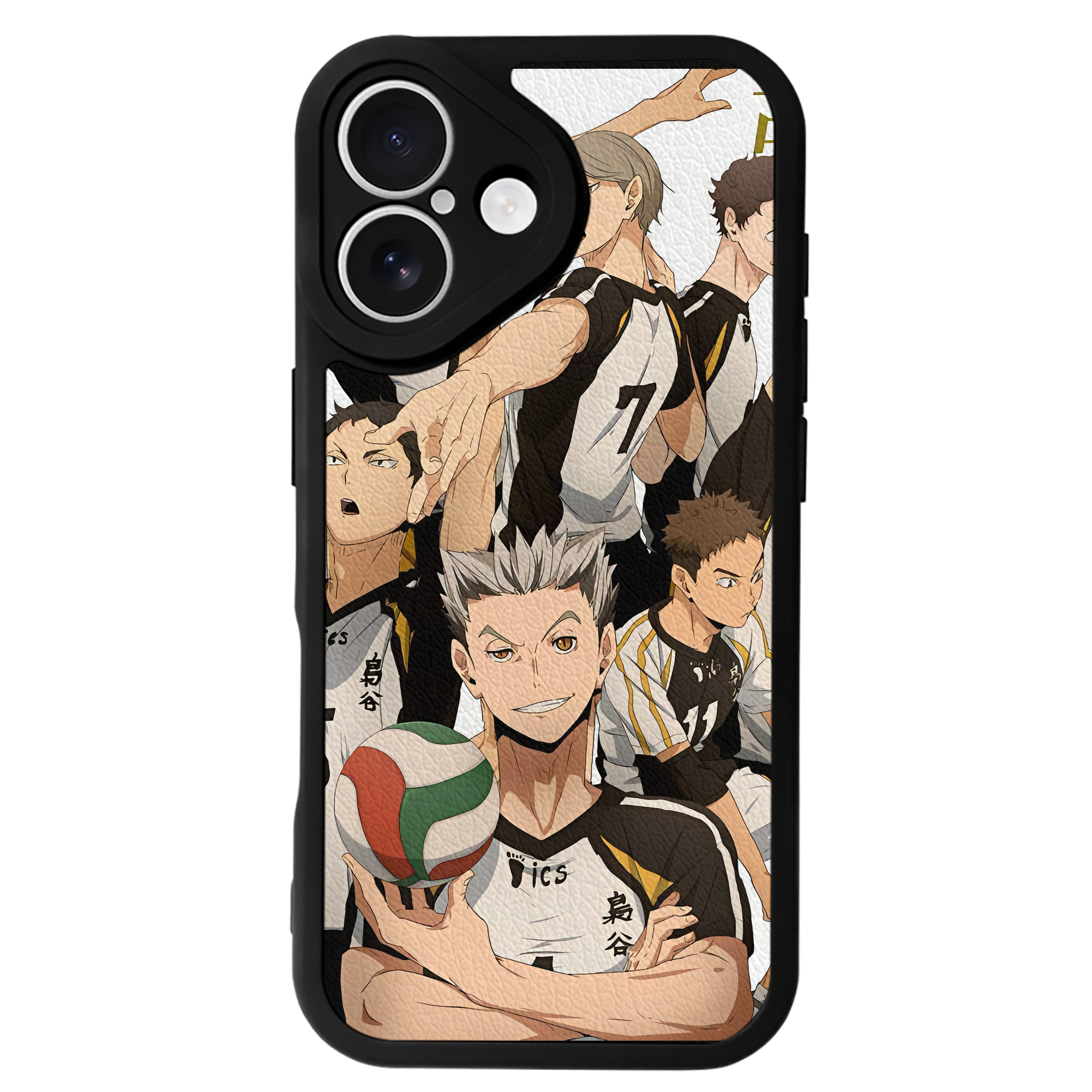 （画像用） ハイキュー!! Haikyu!! 【iPhone 16シリーズ対応】シリコンスマホケース（レザー調） 材質：シリコン